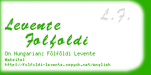 levente folfoldi business card